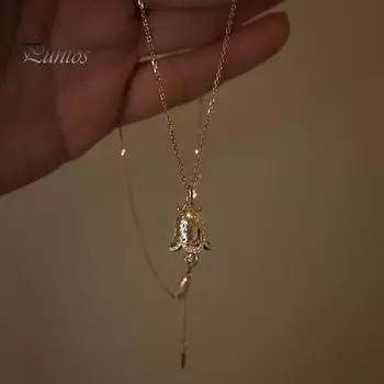 Ожерелье с подвеской в виде колокольчика для женщин, мини-ошейник с подвеской в виде колокольчика в стиле ретро, подарки для дочери, лучших друзей A