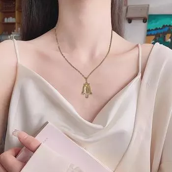 Ожерелье с подвеской в виде колокольчика для женщин, мини-ошейник с подвеской в виде колокольчика в стиле ретро, подарки для дочери, лучших друзей A