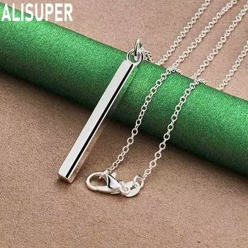 Ожерелье с подвеской в виде колонны из стерлингового серебра 925 пробы, 18 дюймов, модные свадебные украшения O-40CM