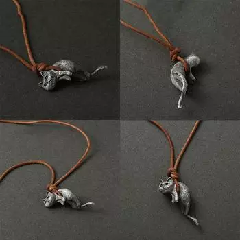 Ожерелье с подвеской в виде кошки из сплава, парное ожерелье для женщин и мужчин, креативные украшения для вечеринок, подарочные аксессуары 1PC