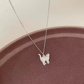 Ожерелье с подвеской в виде котенка белого рябчика, женский дизайн, чувство ниши, простое, разнообразное, стильное, универсальное, цепочка на шею, цепочка на ключицу