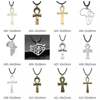 Ожерелье с подвеской в виде креста Анк для женщин, подарок, модные украшения A04-31x26mm-B16406