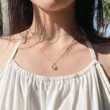 Ожерелье с подвеской в виде лунного камня с каплями воды для женщин и девочек, цепочка с подвесками из лунного камня, аксессуары для вечеринок onesize