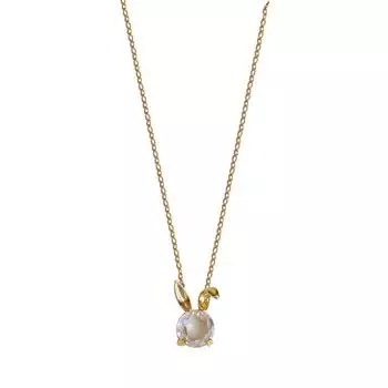 Ожерелье с подвеской в виде маленького кролика из каменного сахара и цепочки Clampsia для женщин, универсальный дизайн, фестиваль Qixi