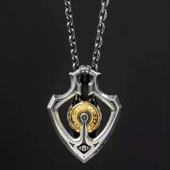 Ожерелье с подвеской в виде механической вращающейся шестерни, властная личность, высококачественный кулон, ретро-панк-ожерелье One Size