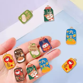 Ожерелье с подвеской в виде мультяшного животного в китайском стиле – хурма и арахис, сплав, удача, аксессуар 1 piece