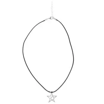 Ожерелье с подвеской в виде пентаграммы/звезды и луны/крыльев, регулируемое колье-цепочка, модное украшение на шею для женщин и девочек T2