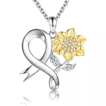 Ожерелье с подвеской в виде подсолнуха для женщин, подвески в форме сердца, модные украшения, подарки для девочек