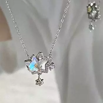 Ожерелье с подвеской в виде полной двойной звезды, дизайн цепочки на ключицу, подарок на день святого Валентина для девушки, ювелирные изделия для вечеринки, подарки