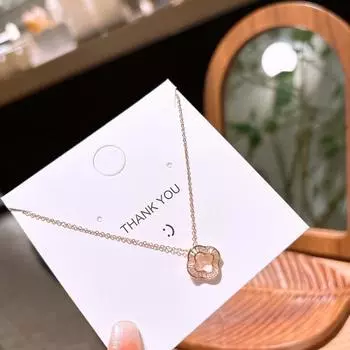 Ожерелье с подвеской в виде полого четырехлистного клевера для женщин, высокое качество, индивидуальность, простота