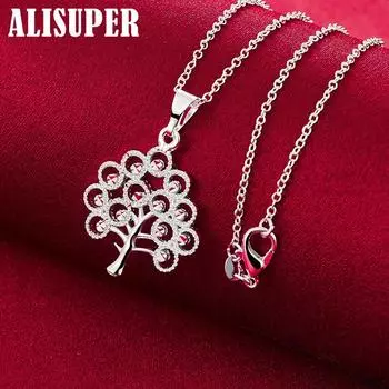 Ожерелье с подвеской в виде рождественской елки из стерлингового серебра 925 пробы, свадебные модные украшения 45cm