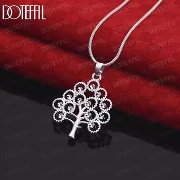 Ожерелье с подвеской в виде рождественской елки из стерлингового серебра 925 пробы, модные свадебные украшения S-40CM