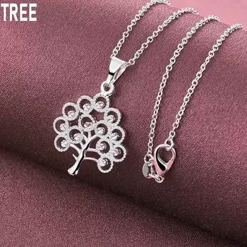 Ожерелье с подвеской в виде рождественской елки из стерлингового серебра 925 пробы, модные свадебные украшения O-40CM