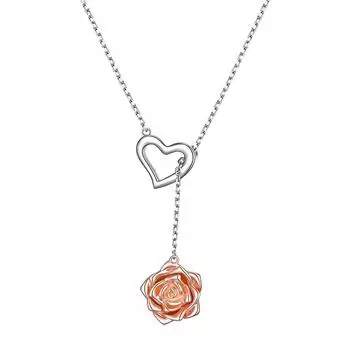 Ожерелье с подвеской в виде розы для женщин, подвески с цветами, модные украшения, подарки для девочек