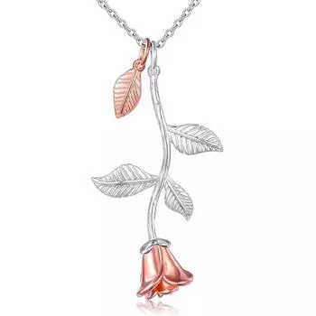 Ожерелье с подвеской в виде розы для женщин, модные украшения, подарки для девочек