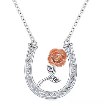Ожерелье с подвеской в виде розы для женщин U-образные подвески модные украшения подарки на день матери