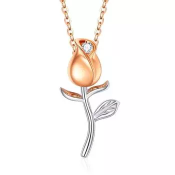 Ожерелье с подвеской в виде розы для женщин, подвески с цветами, модные украшения, подарки для девочек