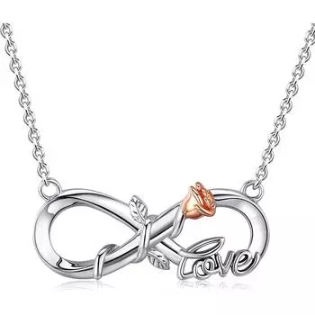 Ожерелье с подвеской в виде розы для женщин, подвески с крестом, модные украшения, подарки для девочек