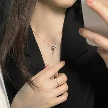 Ожерелье с подвеской в виде розы для женщин, кулон в виде дружбы, колье для девочек, лучший подарок, модные ювелирные украшения