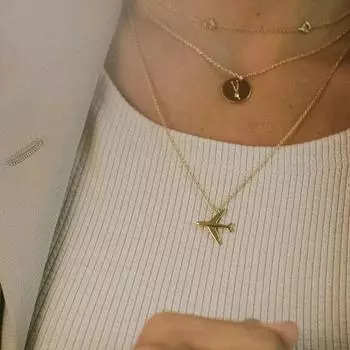 Ожерелье с подвеской в виде самолета из стерлингового серебра 925 пробы для женщин и девочек, подарок на день рождения, цепочка-чокер с самолетом, ожерелье, ювелирные изделия