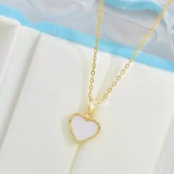 Ожерелье с подвеской в виде сердца Wind Fritillary Love, женское, свежее, простое, универсальное, с цепочкой на ключицу и аксессуарами