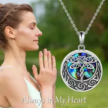 Ожерелье с подвеской в виде сердца, насекомых и стрекозы 4