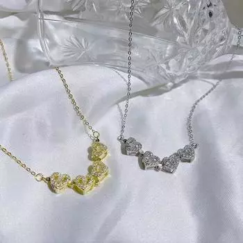 Ожерелье с подвеской в виде сердца из стерлингового серебра 925 пробы с цирконием для женщин и девочек на свадьбу 2022, модные ювелирные изделия, подарочные аксессуары Dz393 серебряный