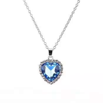 Ожерелье с подвеской в виде сердца океана для женщин, ювелирные изделия, аксессуары, подарок