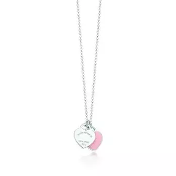 Ожерелье с подвеской в виде сердца из стерлингового серебра 925 пробы, эмаль, классический подарок на День святого Валентина 45cm