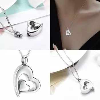 Ожерелье с подвеской в виде сердца для пепла, ожерелье с подвеской в виде сердца для женщин и девочек, подарок на день рождения, день святого валентина, рождество