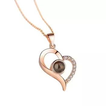 Ожерелье с подвеской в виде сердца, модное ожерелье в виде сердца из розового золота для подарков на День святого Валентина и день рождения