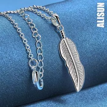 Ожерелье с подвеской в виде снежинки из стерлингового серебра 925 пробы и циркония, модные свадебные украшения O-45CM