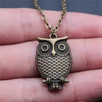 Ожерелье с подвеской в виде совы, орла и птицы, подвеска в виде автомобиля, много подвесок для изготовления ювелирных изделий, длина цепи 43 + 5 см A08-1pcs-20x11mm