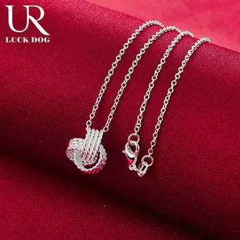 Ожерелье с подвеской в виде теннисного талисмана из стерлингового серебра 925 пробы, модные свадебные украшения 0-45CM