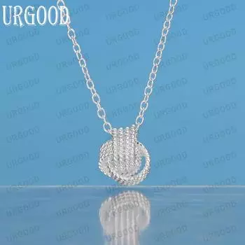 Ожерелье с подвеской в виде теннисного талисмана из стерлингового серебра 925 пробы, модные свадебные украшения O-40CM