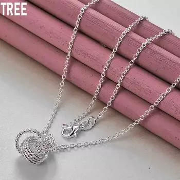 Ожерелье с подвеской в виде теннисного мяча из стерлингового серебра 925 пробы, модное украшение для свадьбы 0-45CM