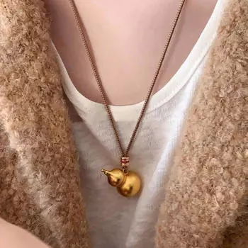 Ожерелье с подвеской в виде тыквы, ювелирные изделия для мужчин и женщин, простая плетеная веревочная цепочка, свадьба, Рождество