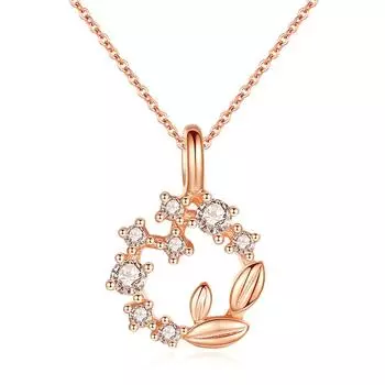 Ожерелье с подвеской в виде венка на удачу, простое, холодное, нишевое, элегантное, высокочувствительное, с цветком гинкго, ювелирное изделие