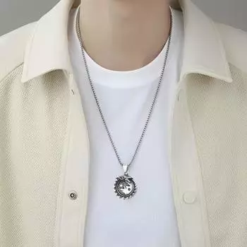 Ожерелье с подвеской в виде волка в стиле викингов Skoll Hati Wolf, ожерелье с подвеской в виде волка в стиле ретро, скандинавские украшения викингов, подарок для мужчин и женщин серебряный