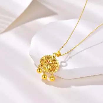 Ожерелье с подвеской в виде замка безопасности, женская цепочка на ключицу, легкая, роскошная, универсальная, не выцветает