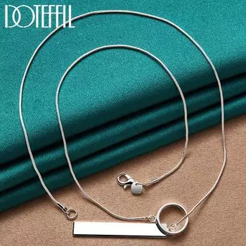 Ожерелье с подвеской в виде змеиной цепи из стерлингового серебра 925 пробы, подарочные модные украшения 45cm