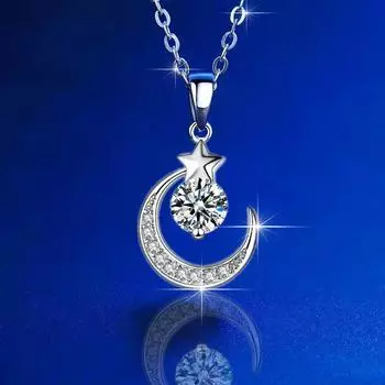 Ожерелье с подвеской в виде звезды и луны, японская и корейская мода, темперамент, женская цепочка Ins Style Niche Design Clavical Chain