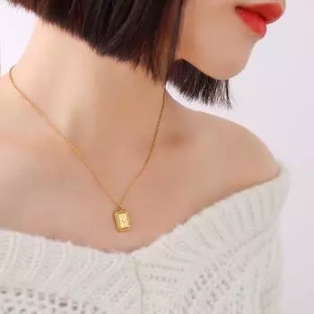 Ожерелье с подвеской Wind Three Geometric Zircon, цепочка на ключицу, покрытая 18-каратным серебром, P427-9