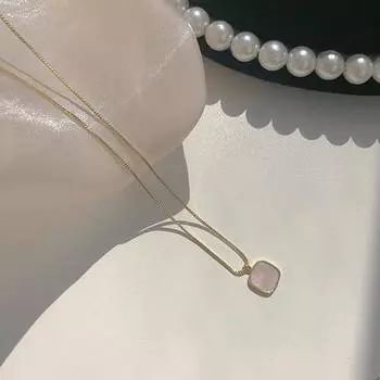 Ожерелье с подвеской женское простое блестящее ключичное цепочка свадебное ювелирное украшение для вечеринки