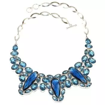 Ожерелье с покрытием из драгоценного камня танзанит кварц друзья 16-18