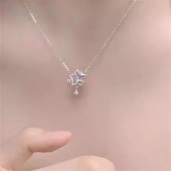 Ожерелье с полой двойной звездой для женщин, цепочка на ключицу, дизайн, смысл для подруги, ювелирные изделия для вечеринки, подарок на день святого Валентина