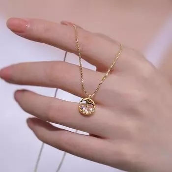 Ожерелье с полубриллиантовым китом, легкое, роскошное, простое, нишевое, цепочка на ключицу для женщин с высоким дизайном