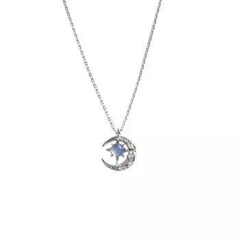 Ожерелье с полумесяцем и солнцем, подвеска из лунного камня, ювелирные изделия, подарки для женщин, девушек, жен, мам