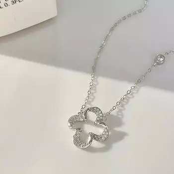 Ожерелье с полым цветком, цепочка на ключицу из циркония, новинка весны и лета, новый стиль, свежий и элегантный