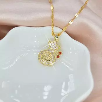 Ожерелье с полым денежным мешком, женское, простое и универсальное, стиль темперамента, уличный аукцион, стиль индивидуальности, одиночный продукт, ожерелье